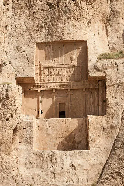tombs and rock relief carvings at the ancient necropolis of Naqsh-e Rustam, Iran