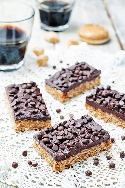 istock raw vegan dates oats peanut butter bars with chocolate frosting 519898446