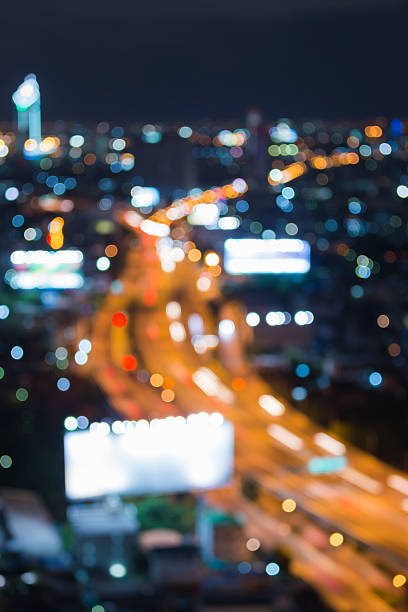 istock Aerial view blurred bokeh highway road 519899596