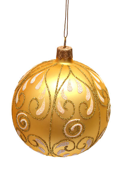 istock Yellow christmas ball 519911257