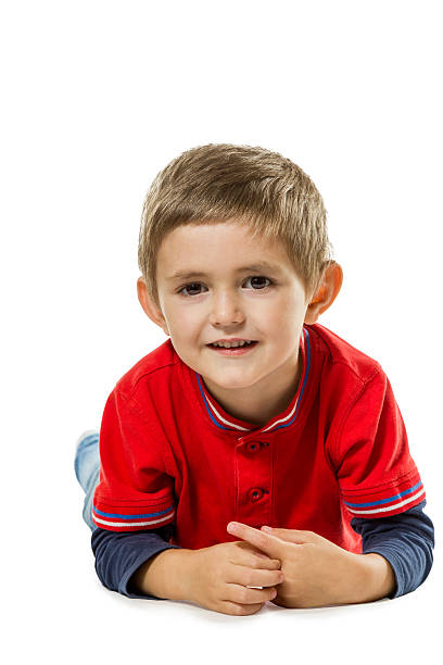 istock Portrait of a boy lying 519912209