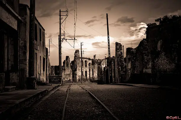 The town of Oradour Sur Glane was destroyed during World War II.