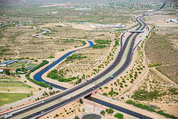 Red Mountan Freeway and South Canal, Mesa Arizona, near Phoenix Arizona