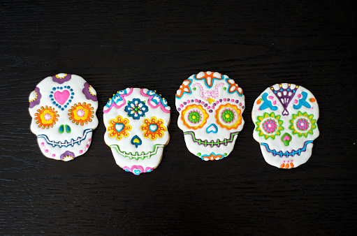 Decorated Day of the Dead cookies