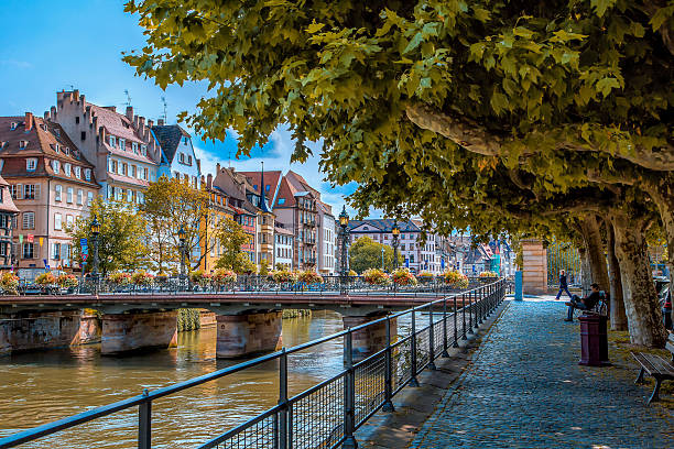 Street of Strasbourg stock photo