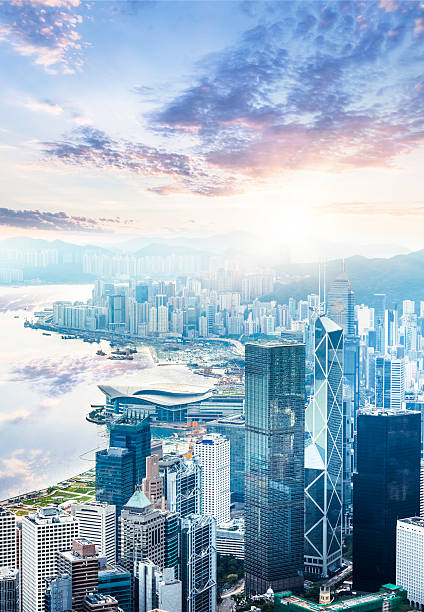 istock Beautiful  Sunrise over Victoria Harbor 519914518