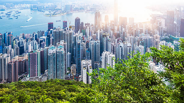istock Beautiful  Sunrise over Victoria Harbor 519914802