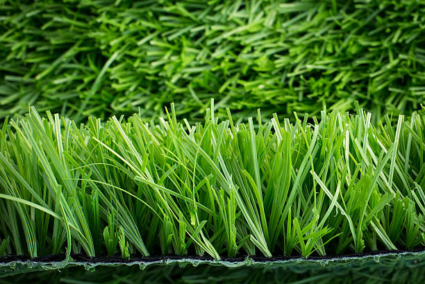 artificial green grass stock photo