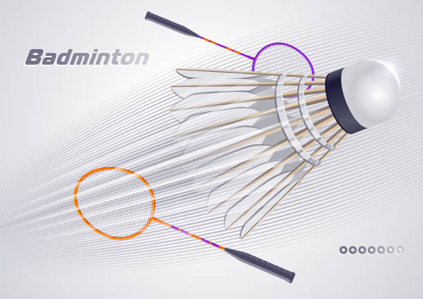 badminton - shuttlecock stock illustrations
