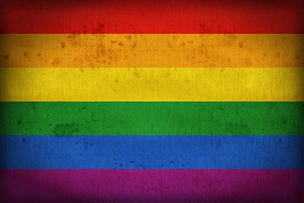 istock Rainbow flag or Gay flag pattern on the paper texture 519916053