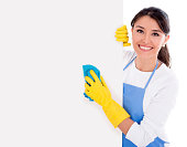 Cleaner with a banner