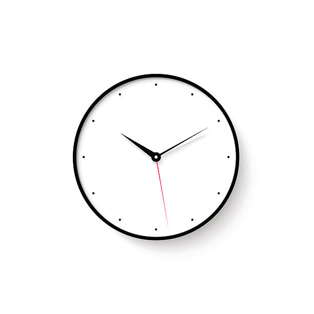 illustrations, cliparts, dessins animés et icônes de icône du cadran blanc avec ombre sur le mur de fond - white background color image alarm clock deadline