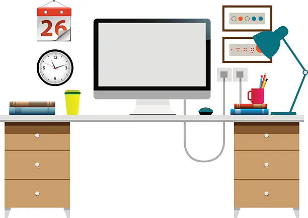 Vector illustration of Design office