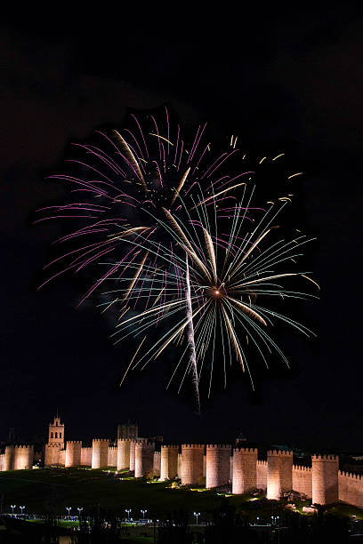 istock Fireworks Over the Walls of Avila. 519917291