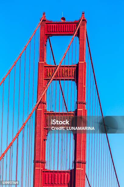 Golden Gate Bridge Details In San Francisco California Stock Photo - Download Image Now