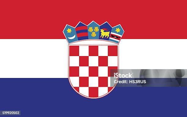 Флаг Хорватии — стоковая векторная графика и другие изображения на тему Хорватия - Хорватия, Флаг, Векторная графика