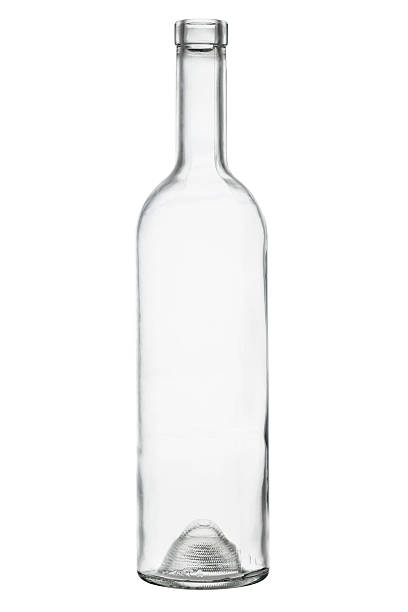 Isolated transparent bottle for white vine Isolated transparent bottle for white vine, empty bottle bottle empty nobody glass stock pictures, royalty-free photos & images