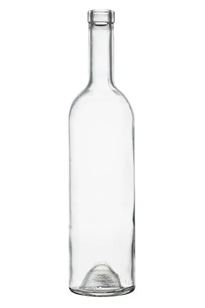 Photo of Isolated transparent bottle for white vine