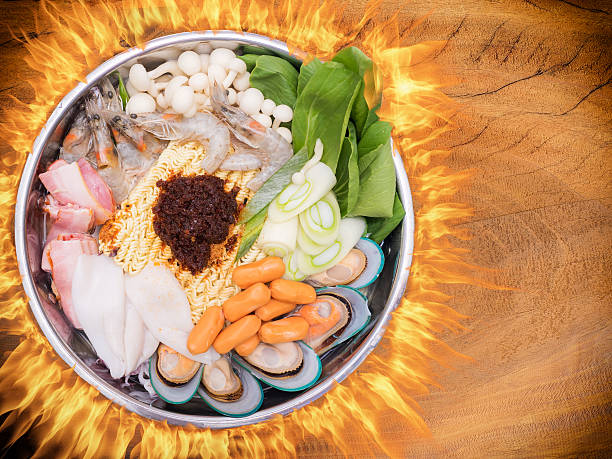 Budaejjigae with fire