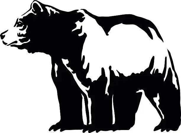Vector illustration of bear emblem