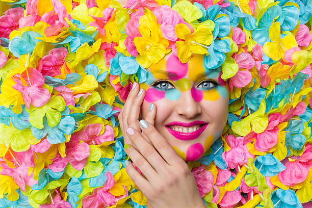 istock Girl face in flower petals 519924710