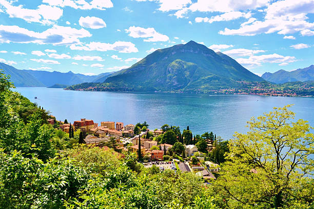 istock Beautiful panoramic view to Varenna, lake Como and Menaggio. 519927456
