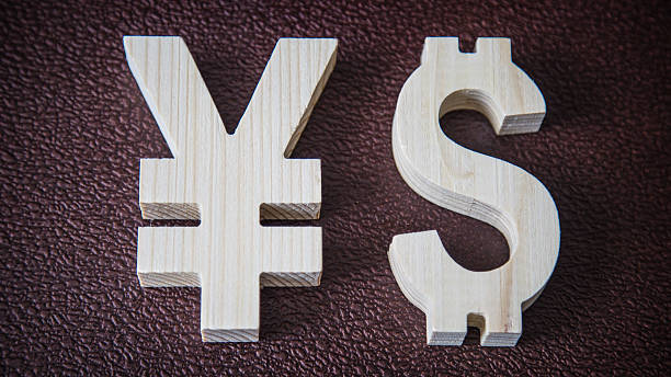 istock Exchange rating. Yen, Dollar on leather background 519927874