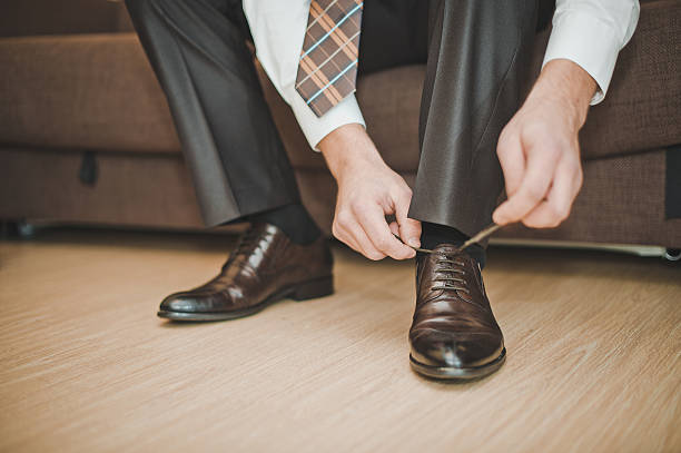 istock Setting of laces on boots 922. 519934161