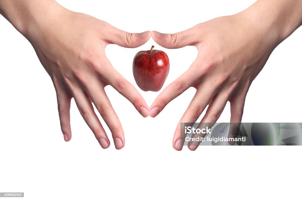 love for fruit concept of love for fruit or health Colors Stock Photo