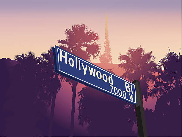 hollywood - the hollywood boulevard stock-grafiken, -clipart, -cartoons und -symbole