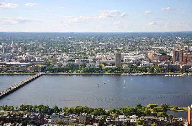Photo of MIT campus on Charles River bank, Boston