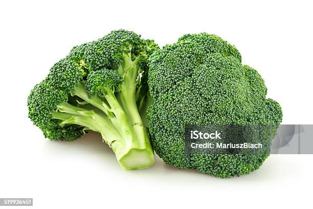 Broccoli Stock Photo - Download Image Now - Broccoli, Cut Out, White Background