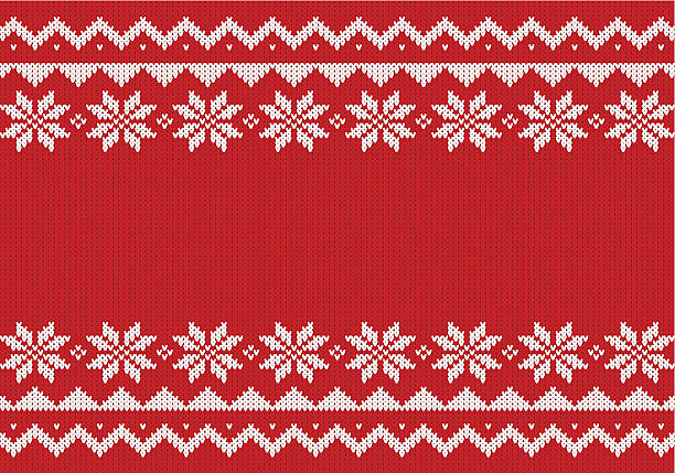 red and white knitted background eps 10 vector illustration of a red and white knitted background scandinavian stock illustrations