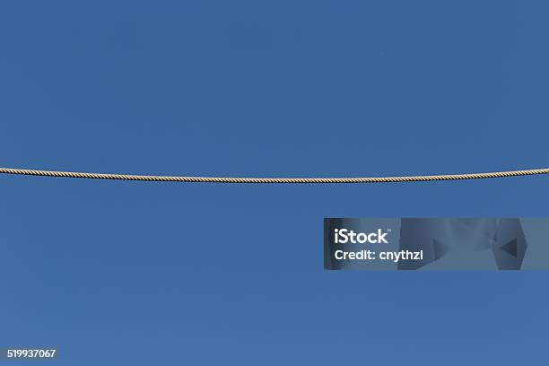 Rope And Sky Stock Photo - Download Image Now - Aspirations, Attached, Blue