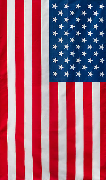 bandeira dos estados unidos - vertical imagens e fotografias de stock