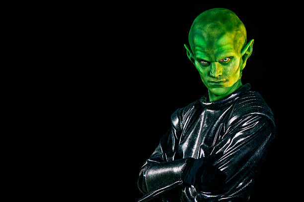 Alien Alien. face paint halloween adult men stock pictures, royalty-free photos & images