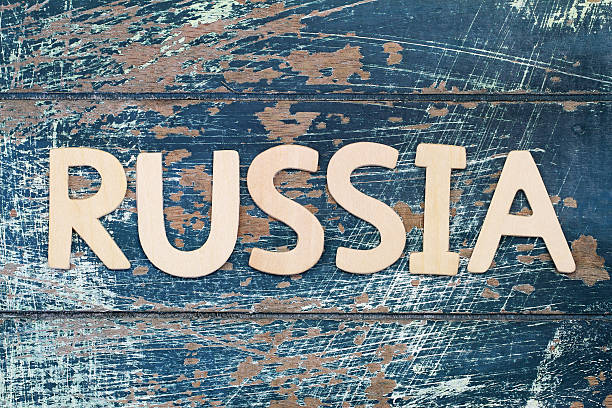 istock Russia written with wooden letters on rustic surface 519957346