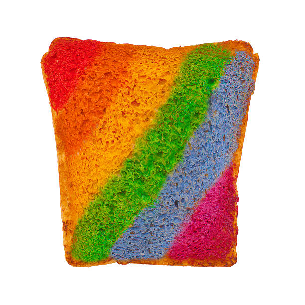 arco iris sobre pan tostado - pan de arco iris fotografías e imágenes de stock