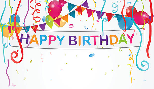 ilustraciones, imágenes clip art, dibujos animados e iconos de stock de decoración fondo de cumpleaños - happy birthday