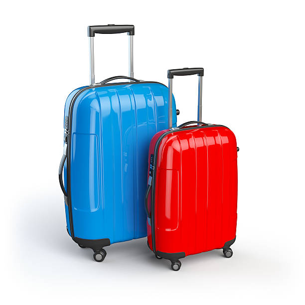 istock Luggage. Two baggage suitcases  isolated on white. 519960552