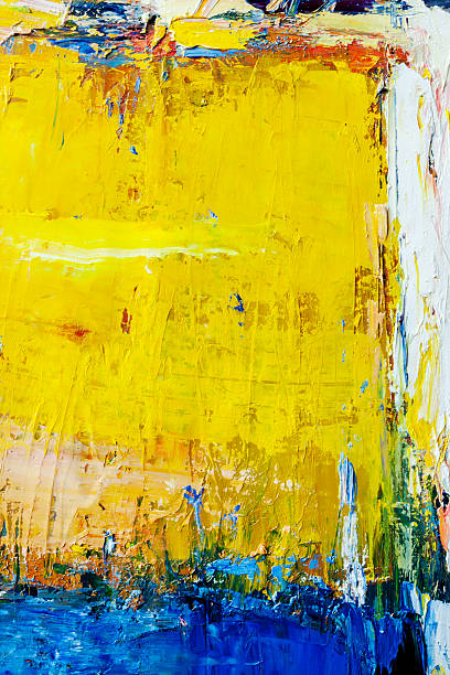 istock Abstract painted blue  and yellow art backgrounds. 519961488