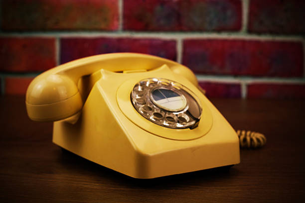istock Old retro style rotary telephone 519965894