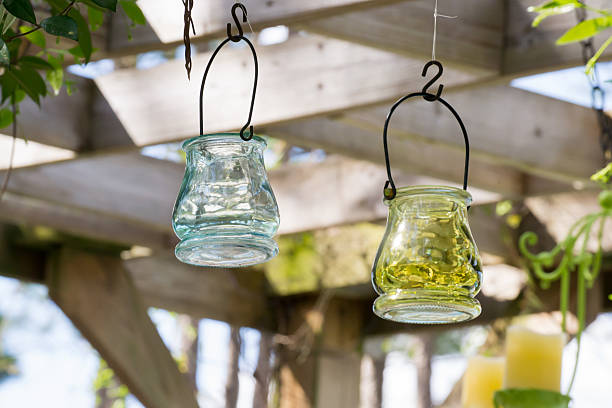 istock Garden design-Hanging glass laterns 519966586