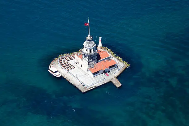 Aerial view of The Maiden's Tower
