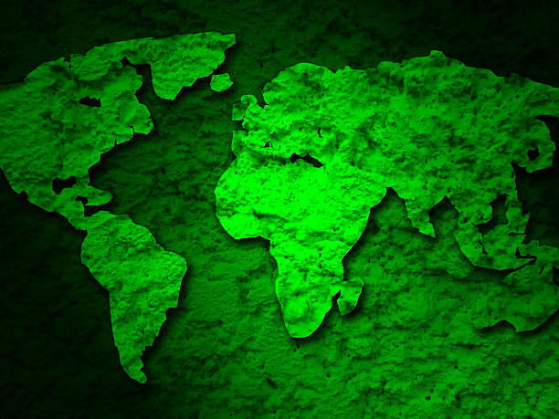 istock green grunge earth map on a green background 1 519967208