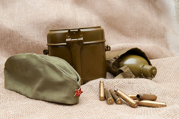 istock Army still life on the background fabric. 519967730