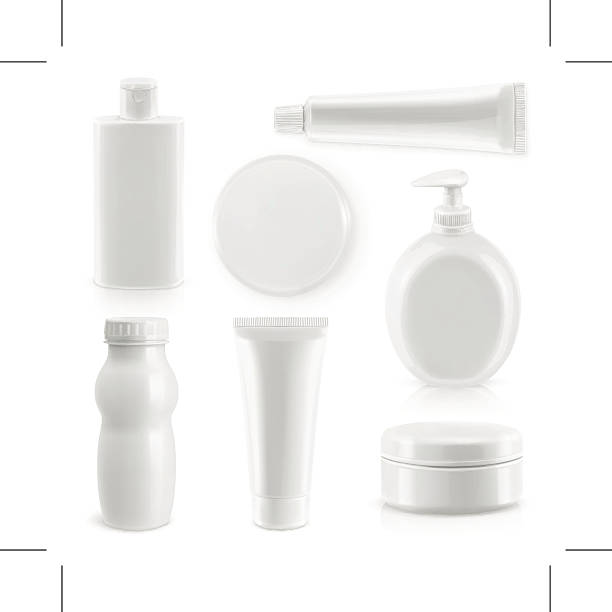 플라스틱 포장시, 화장품 및 하이진 - cosmetics beauty treatment moisturizer spa treatment stock illustrations
