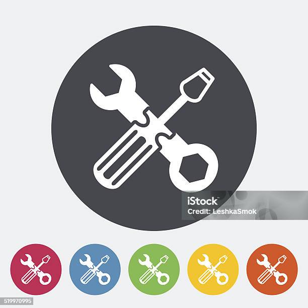 Repair Icon Stock Illustration - Download Image Now - Adjustable Wrench, Clip Art, Color Image