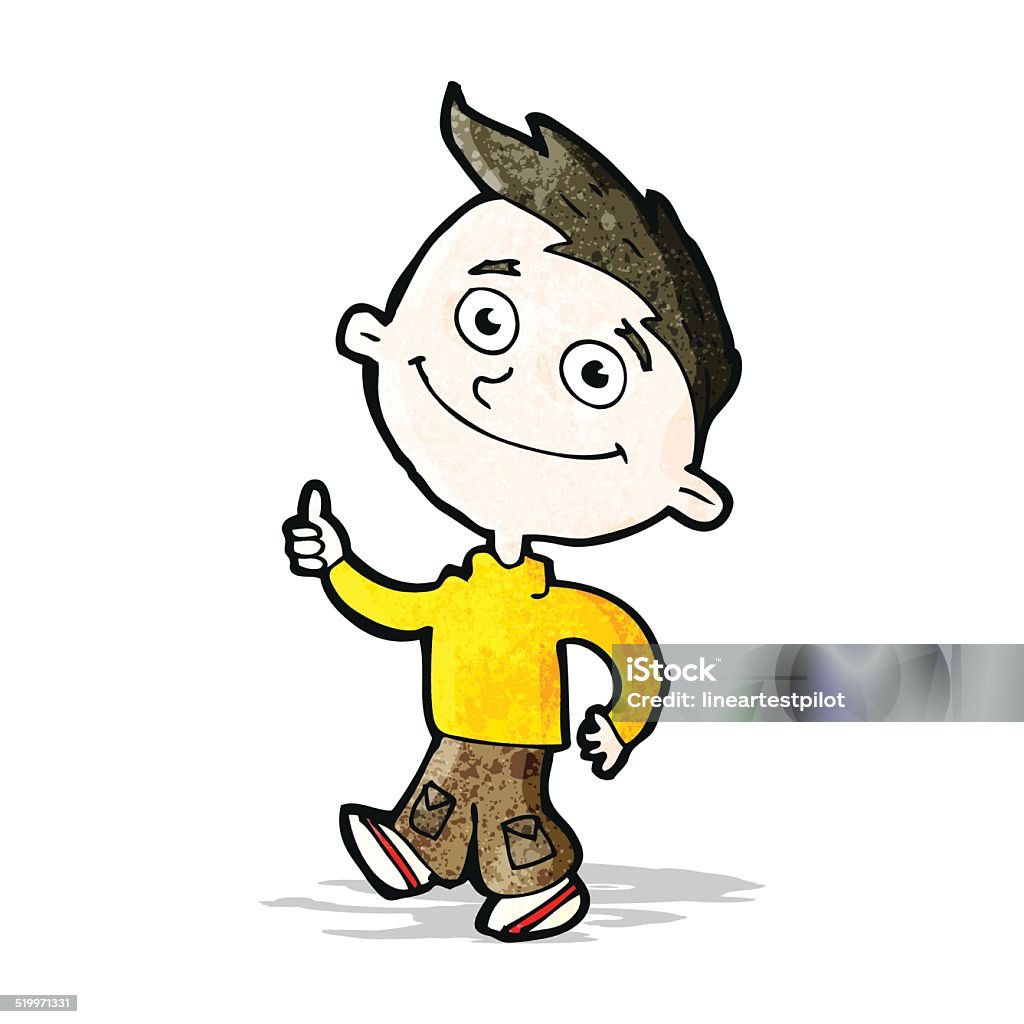 Cartoon Happy Boy Stock Illustration - Download Image Now - Adult, Bizarre,  Boys - iStock