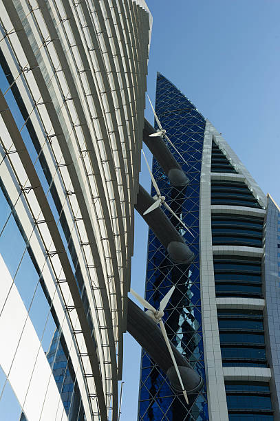 istock modern building with palm tree in Bahrain 519973345